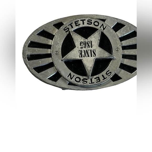 COPY - VINTAGE 2003 METAL STETSON BUCKLE MADE IN USA - Picture 3 of 10
